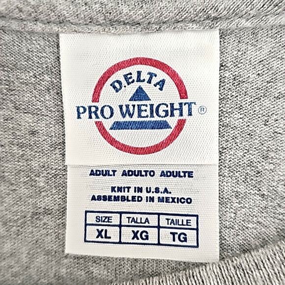 Delta Pro Weight "It's Happy Hour Begin Drinking" T-Shirt Gray Men's Size XL - Picture 6 of 8